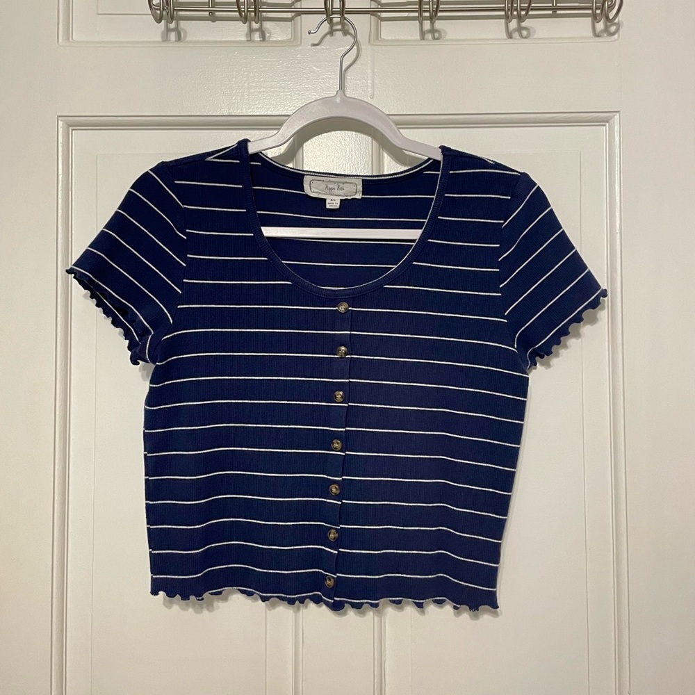Hippie Rose Cropped Striped Top